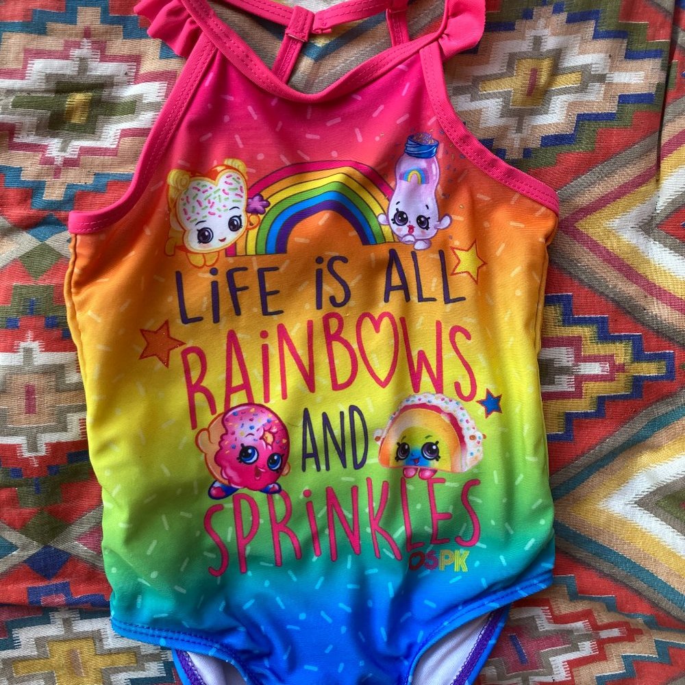 Shopkins Swim Suit Size 5T